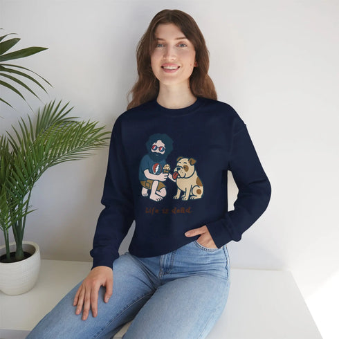 Grateful Dead - Jerry and Frank Are Sharin' | Life is dead. Crewneck Sweatshirt - StealieShop